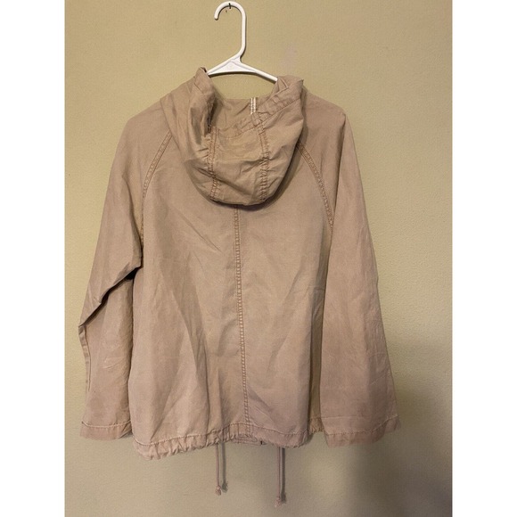 Ruff Hewn Woman’s jacket cargo Pockets Dusty Pink Canvas Button Up Coat Sz M - Picture 5 of 7